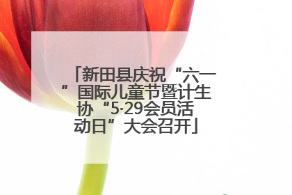 新田县庆祝“六一”国际儿童节暨计生协“5·29会员活动日”大会召开